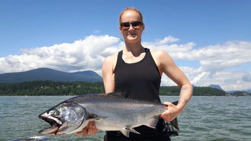 Vancouver Saltwater Fishing Update, Mid June - Bon Chovy Salmon